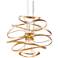 Corbett Calligraphy 18" Wide Gold Leaf LED Pendant Lighting