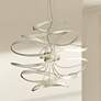 1_Corbett Calligraphy 34" Wide Silver Leaf Modern LED Pendant Light