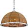 Corbett Carayes 20 1/2" Wide Natural Rattan Chandelier