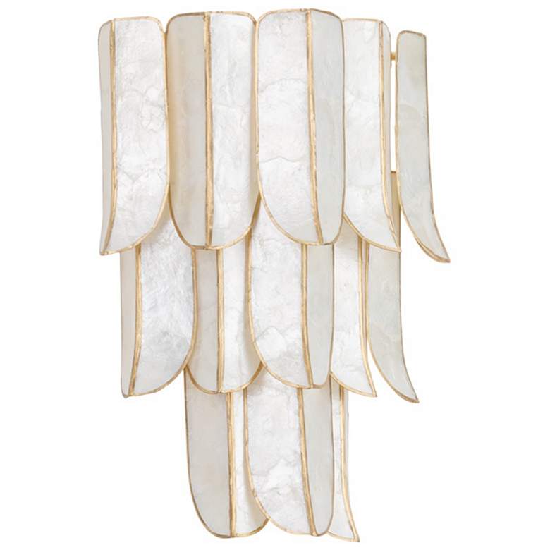 Image 2 Corbett Cartagena 17 1/4" High Vintage Gold Leaf Wall Sconce