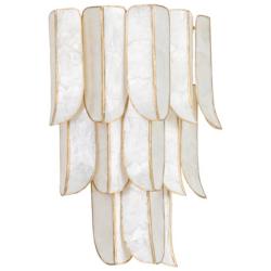 Corbett Cartagena 17 1/4" High Vintage Gold Leaf Wall Sconce