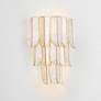 1_Corbett Cartagena 17 1/4" High Vintage Gold Leaf Wall Sconce