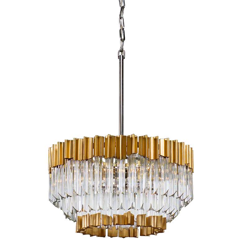 Image 2 Corbett Charisma 20 inch Wide Gold Leaf Pendant Light