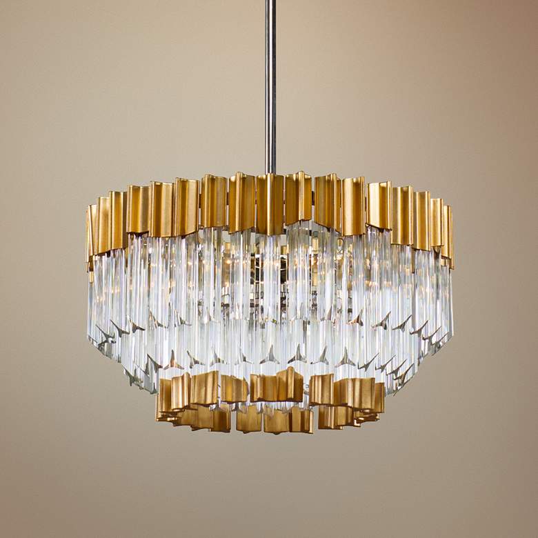 Image 1 Corbett Charisma 20 inch Wide Gold Leaf Pendant Light