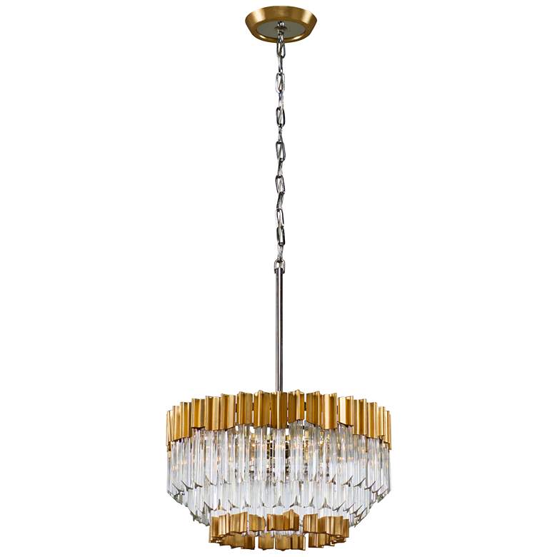 Image 3 Corbett Charisma 20 inch Wide Gold Leaf Pendant Light more views