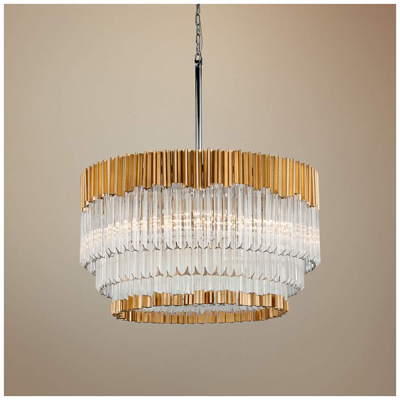 Image 1 Corbett Charisma 26" Wide Gold Leaf Pendant Light