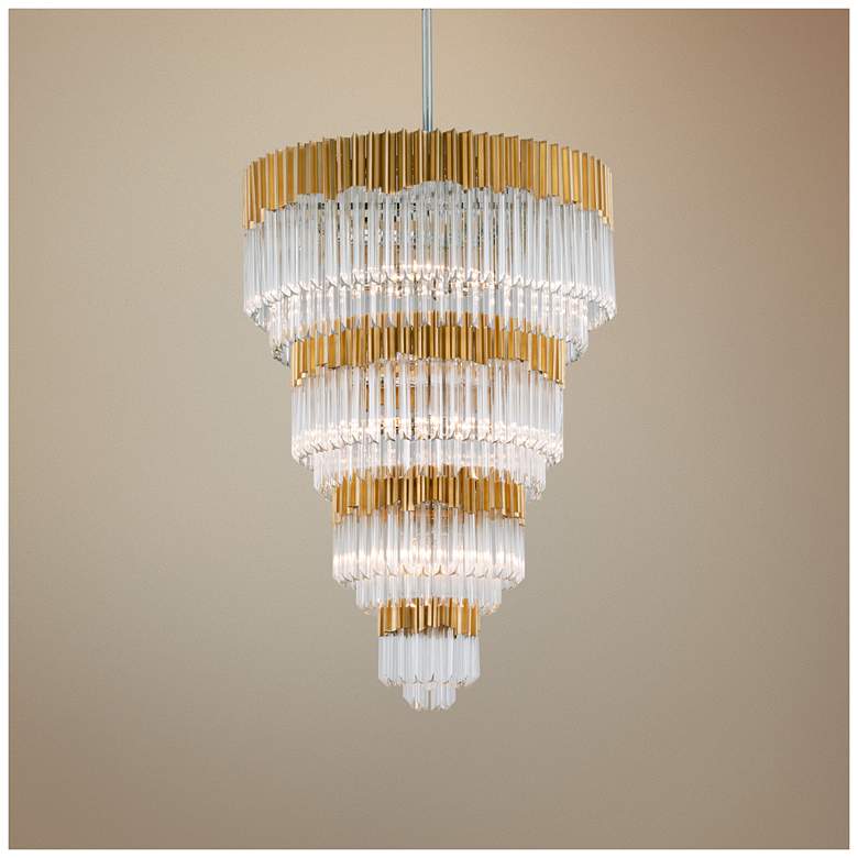 Image 1 Corbett Charisma 36 inch Wide Gold Leaf Pendant Light