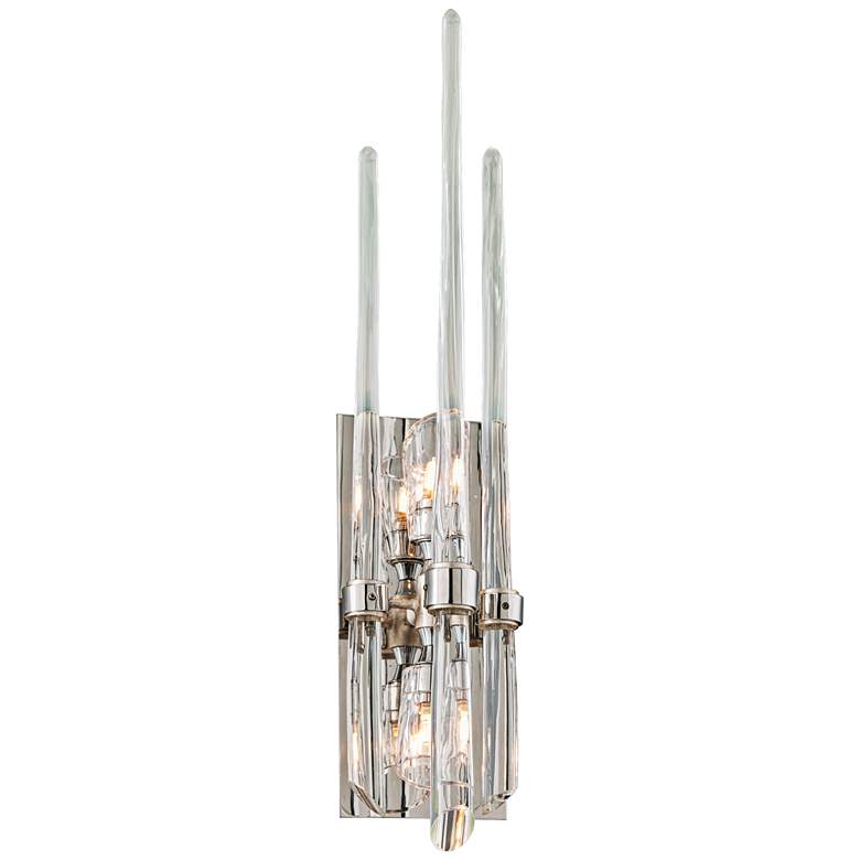 Image 1 Corbett Chill 24 inch High Silver Leaf Glass Spears Wall Sconce