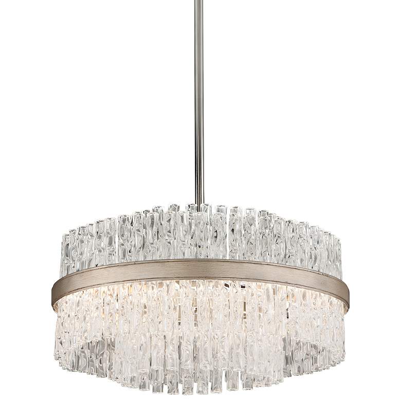 Image 1 Corbett Chime 20 inch Wide Silver Leaf Pendant Light