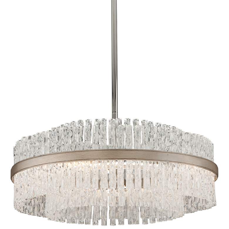 Image 2 Corbett Chime 26 3/4" Wide Silver Leaf Pendant Light