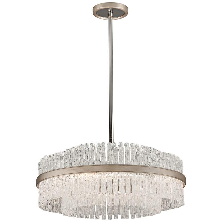 Image 3 Corbett Chime 26 3/4" Wide Silver Leaf Pendant Light more views