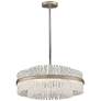 3_Corbett Chime 26 3/4" Wide Silver Leaf Pendant Light more views