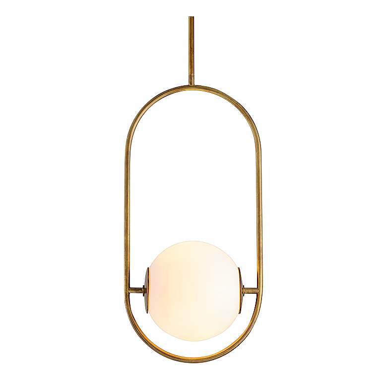 Image 1 Corbett Everley 10" Wide Vintage Brass Mini Pendant