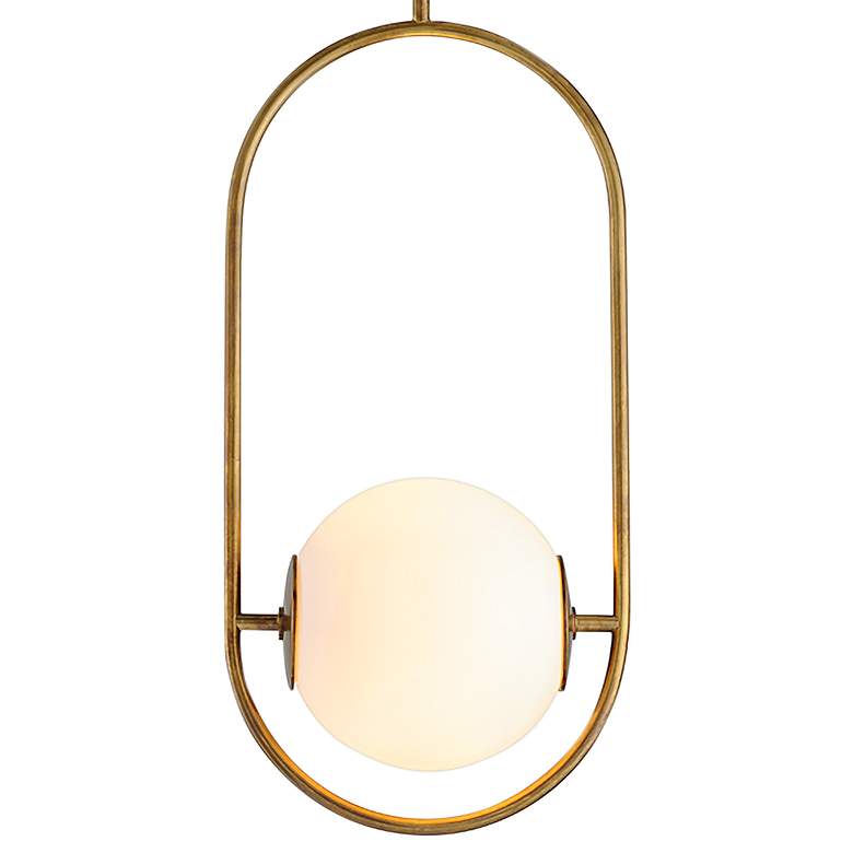 Image 2 Corbett Everley 10" Wide Vintage Brass Mini Pendant more views