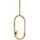 Corbett Everley 6" Wide Vintage Brass Mini Pendant