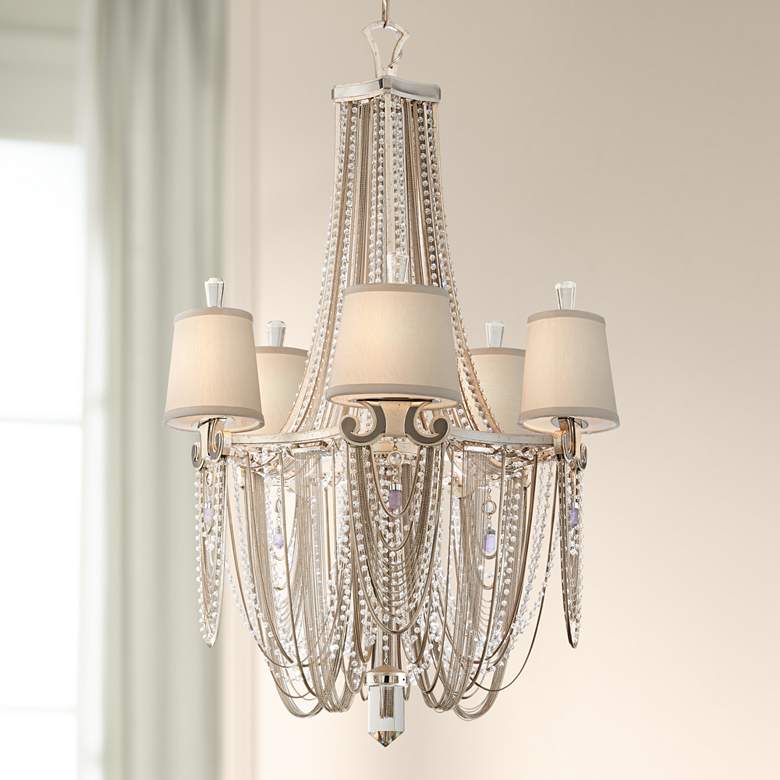 Image 1 Corbett Flirt Crystal and Chain 26" Wide Pendant Chandelier