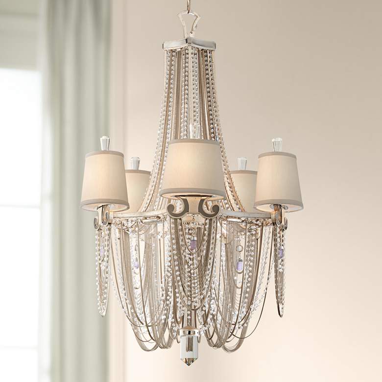 Image 1 Corbett Flirt Crystal and Chain 26 inch Wide Pendant Chandelier