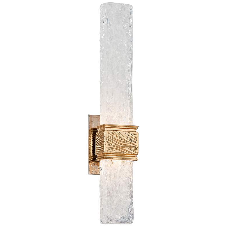 Image 1 Corbett Freeze 21 1/2 inch High Gold Leaf LED Wall Sconce