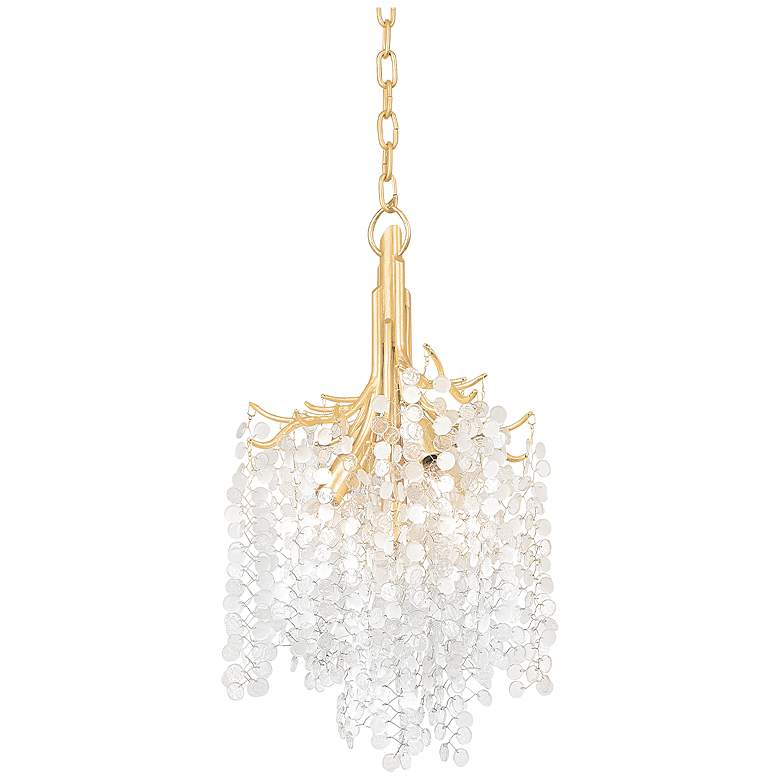 Image 1 Corbett Genoa 14 1/2" Wide Gold Leaf Glass Chandelier
