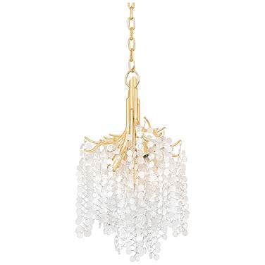 Corbett Genoa 14 1/2" Wide Gold Leaf Glass Chandelier