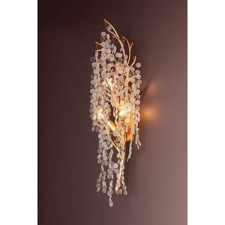 Image 4 Corbett Genoa 31 1/4" High Gold Leaf Wall Sconce more views