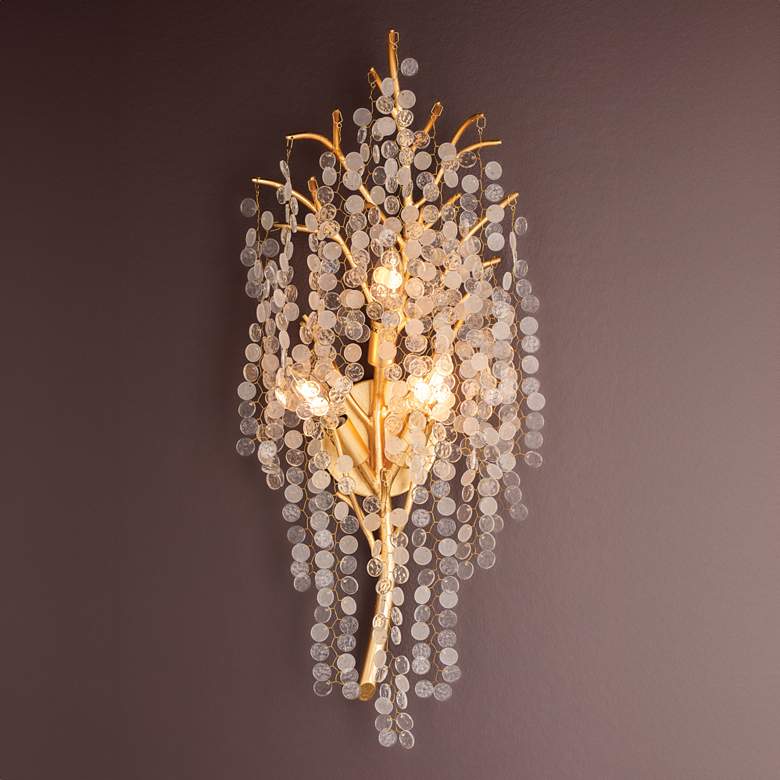 Image 5 Corbett Genoa 31 1/4" High Gold Leaf Wall Sconce more views