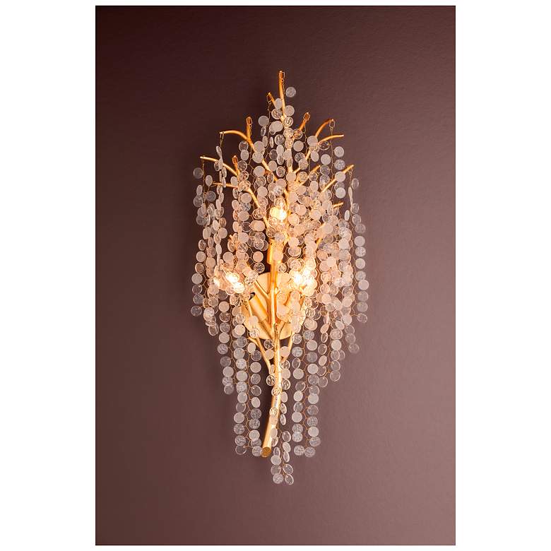 Image 6 Corbett Genoa 31 1/4" High Gold Leaf Wall Sconce more views