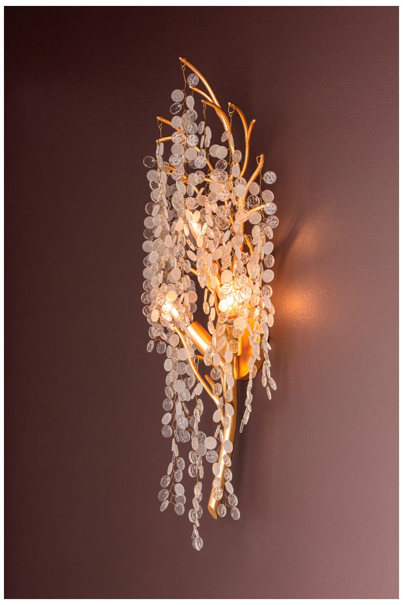 Image 7 Corbett Genoa 31 1/4" High Gold Leaf Wall Sconce more views