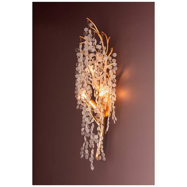 Image 7 Corbett Genoa 31 1/4" High Gold Leaf Wall Sconce more views