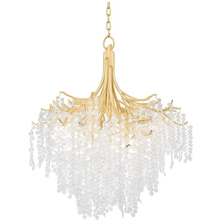 Image 1 Corbett Genoa 32.25In. Gold Leaf 9 Lt. Chandelier