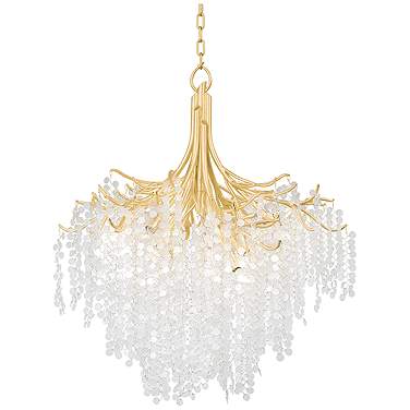 Corbett Genoa 32 1/4" Wide Gold Leaf 9-Light Chandelier