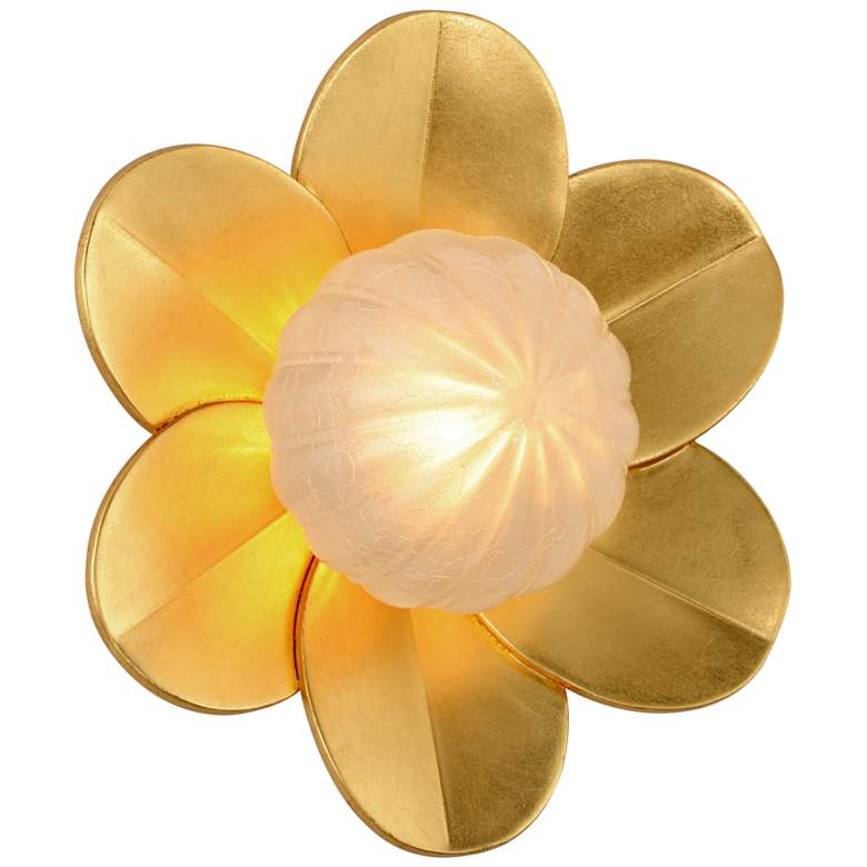 Image 1 Corbett Gigi 10" High Gold Leaf LED Wall Sconce