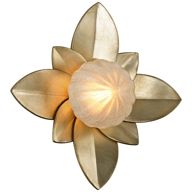 Image 1 Corbett Gigi 12" High Silver Leaf LED Wall Sconce