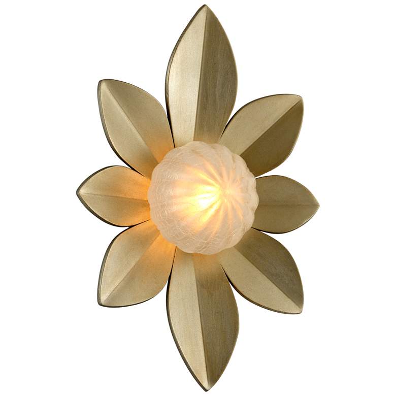 Image 1 Corbett Gigi 15" High Silver Leaf LED Wall Sconce