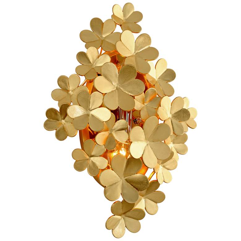 Image 1 Corbett Gigi 17 3/4" High Gold Leaf Wall Sconce