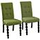 Corbett Green Fabric Parsons Chair Set of 2