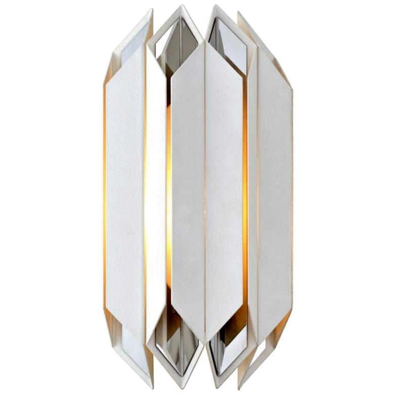 Image 1 Corbett Haiku 15 3/4" High White Wall Sconce