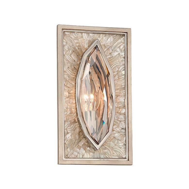 Image 1 Corbett Hard to Get 11 1/2 inch High Silver Leaf Wall Sconce