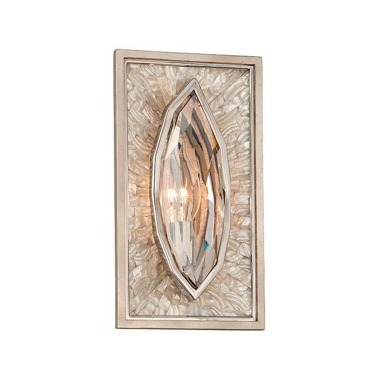 Image 1 Corbett Hard to Get 11 1/2" High Silver Leaf Wall Sconce