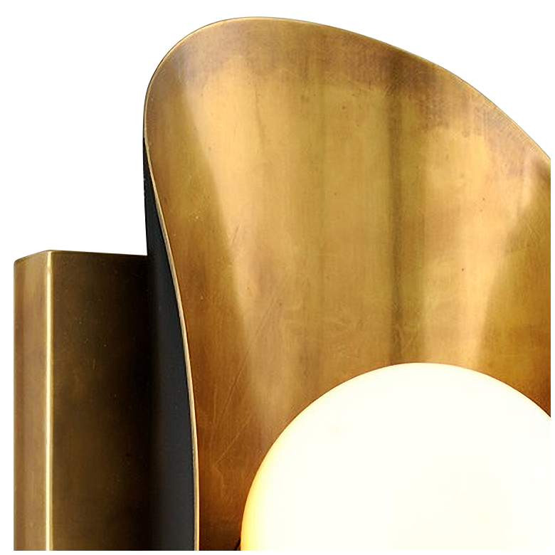 Image 2 Corbett Hopper 10" High Vintage Brass Wall Sconce more views