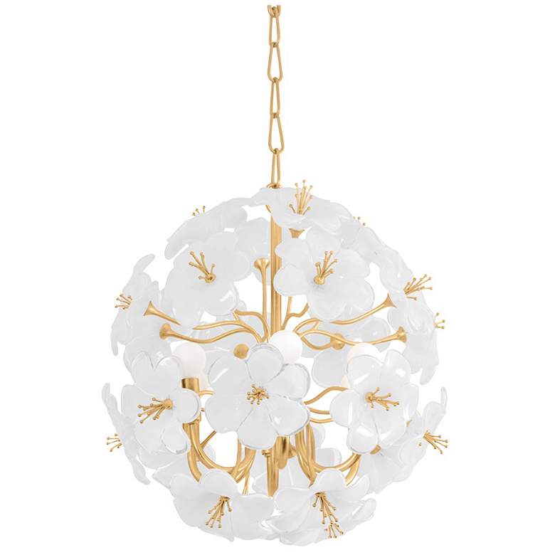 Image 2 Corbett Hygea 20" Wide Gold Leaf Flower Chandelier