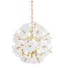 2_Corbett Hygea 20" Wide Gold Leaf Flower Chandelier