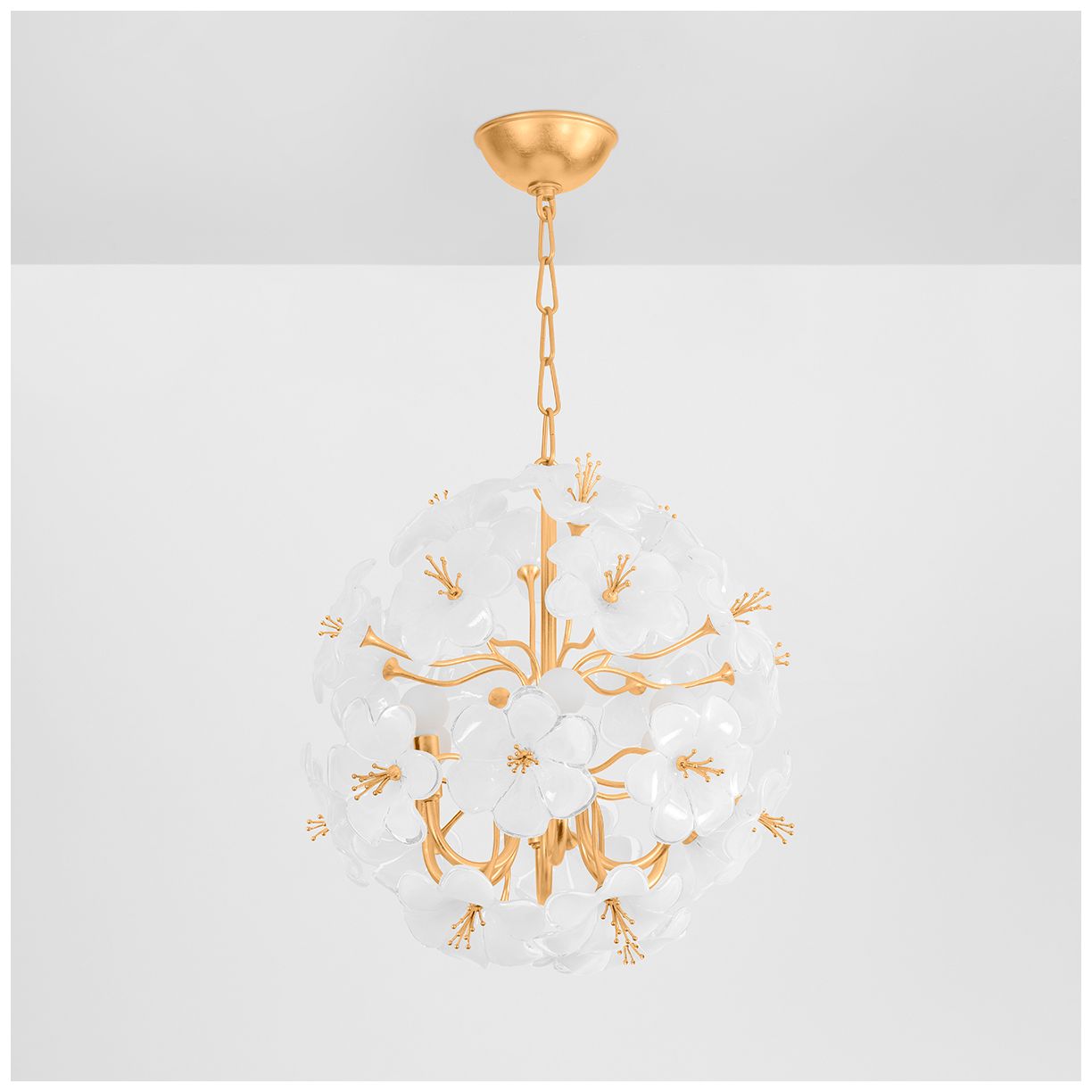 Image 3 Corbett Hygea 20" Wide Gold Leaf Flower Chandelier more views