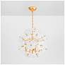 3_Corbett Hygea 20" Wide Gold Leaf Flower Chandelier more views