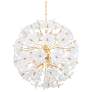 Corbett Hygea 33"W Gold Leaf and White Glass Pendant Light
