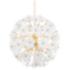 Corbett Hygea 33"W Gold Leaf and White Glass Pendant Light