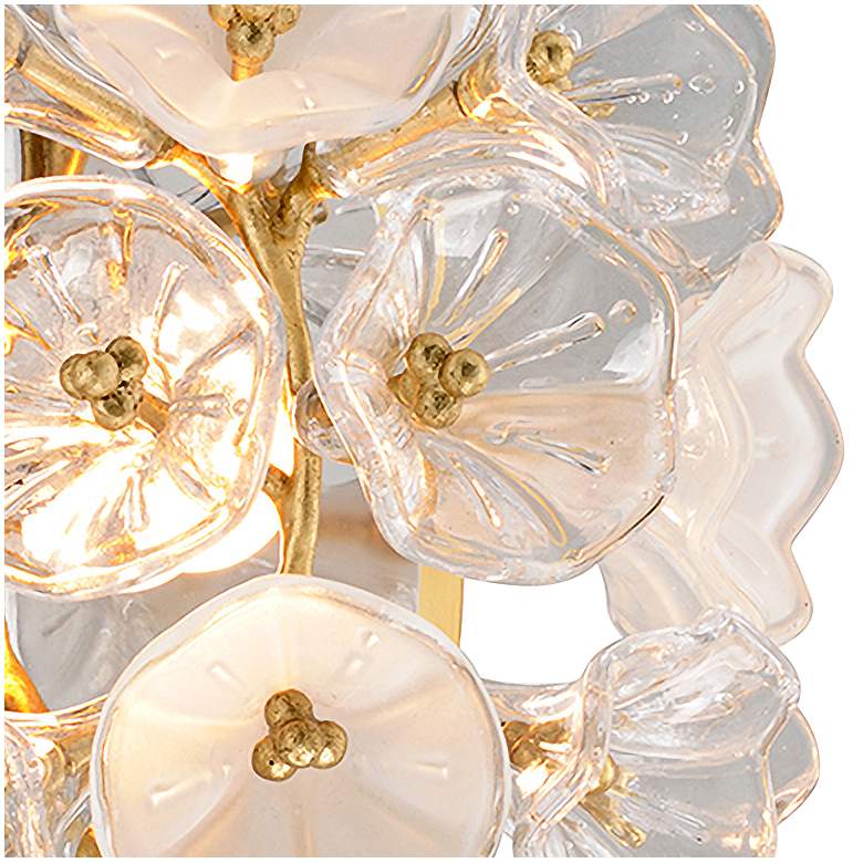 Image 2 Corbett Jasmine 17 3/4" High Gold Leaf LED Wall Sconce more views