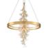 Corbett Jasmine 28" Wide Gold Leaf LED Floral Pendant Light