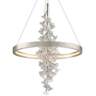 Corbett Jasmine 36"W Silver Leaf LED Floral Pendant Light