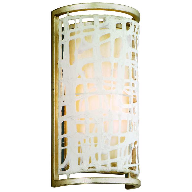 Image 1 Corbett Kyoto Japanese Paper 12 inch High Silver Wall Sconce